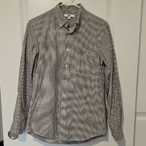 Uniqlo - Men's XS - Grey and White Checkered Shirt